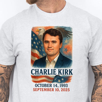 In Memory of Charlie Kirk Shirt | A True Patriot Memorial Tee | Human Rights T-Shirt | Conservative Free Speech Shirt 682841