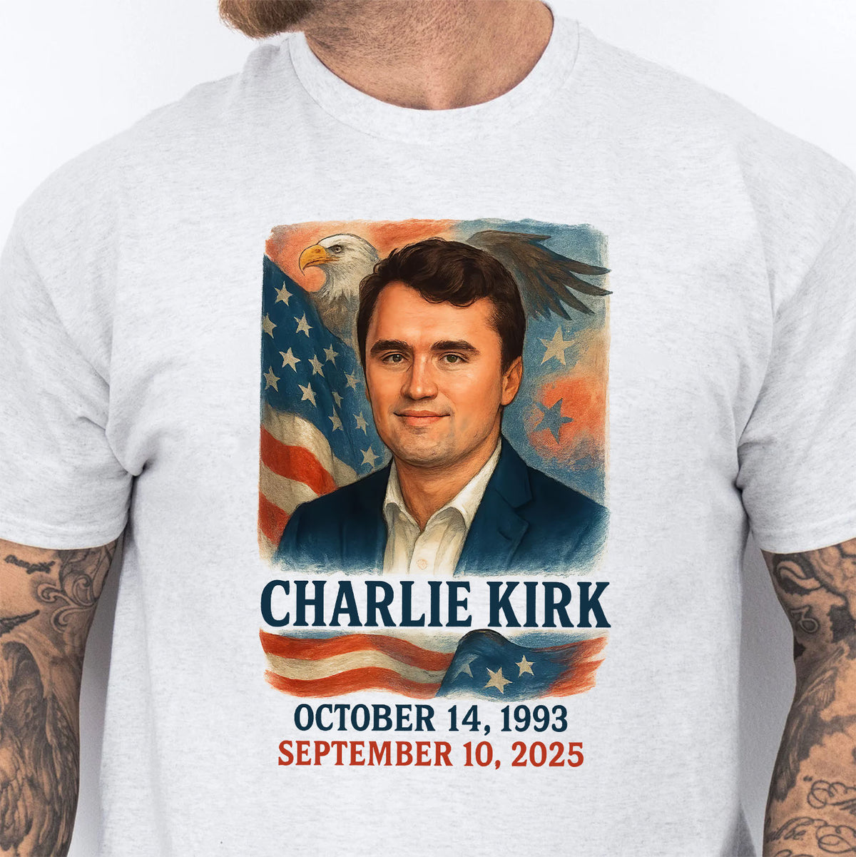 In Memory of Charlie Kirk Shirt | A True Patriot Memorial Tee | Human Rights T-Shirt | Conservative Free Speech Shirt 682841