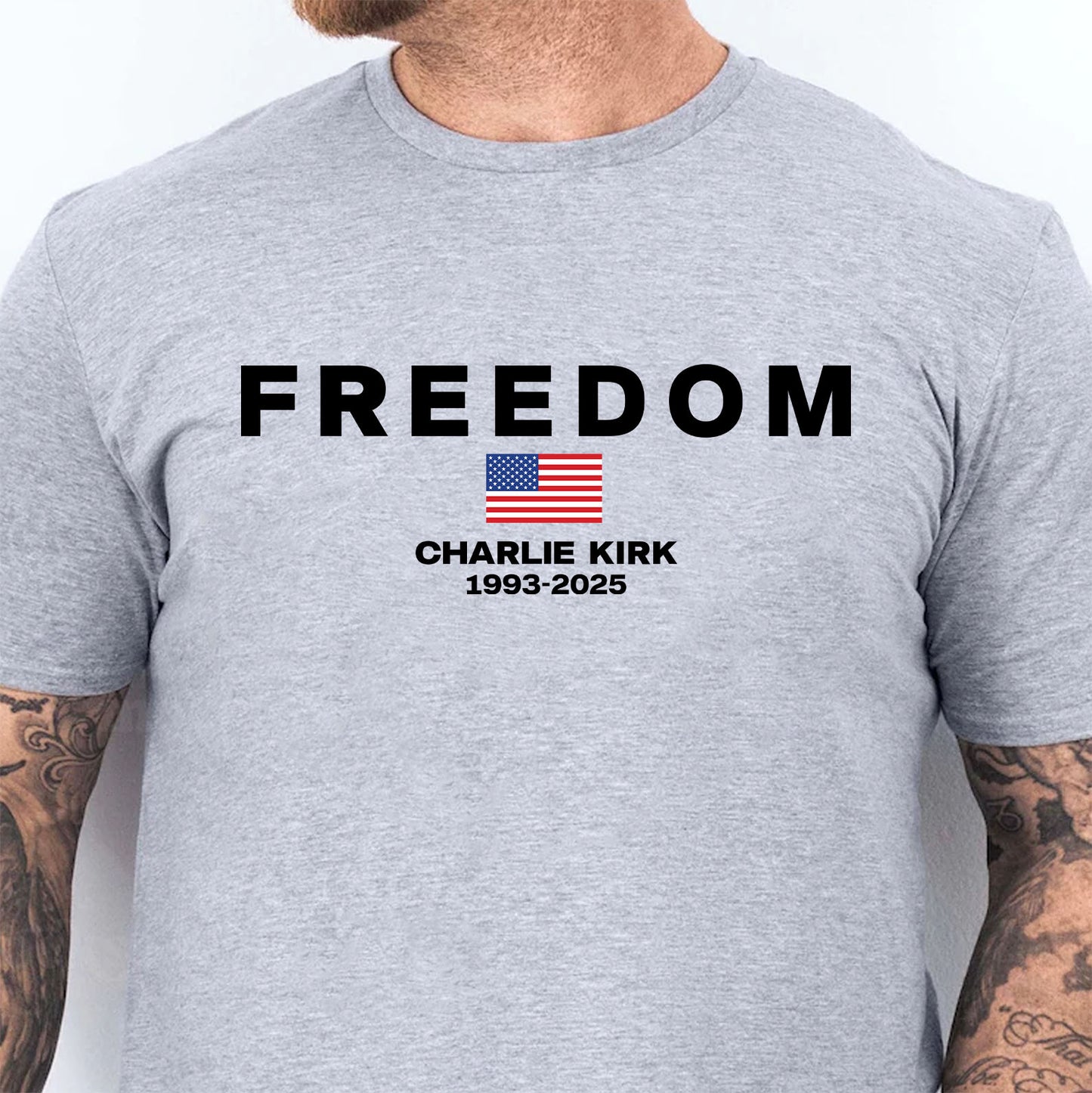 Charlie Kirk Freedom Shirt | Rest In Peace Charlie Kirk | Charlie Kirk Memorial Shirt | Patriotic Bright Shirt 683021