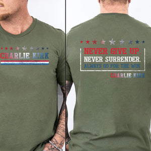 Charlie Kirk Memorial Shirt | A True Patriot Tribute Dark Shirt | Human Rights Free Speech Front & Back Shirt 682926
