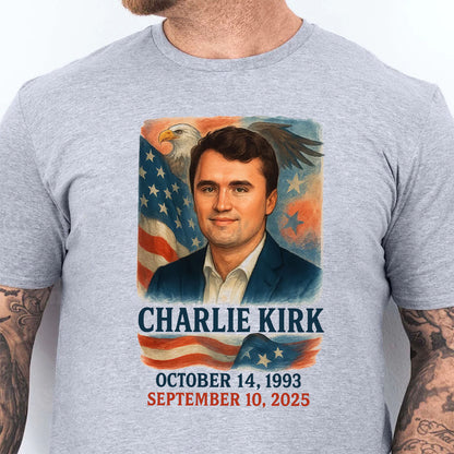 In Memory of Charlie Kirk Shirt | A True Patriot Memorial Tee | Human Rights T-Shirt | Conservative Free Speech Shirt 682841