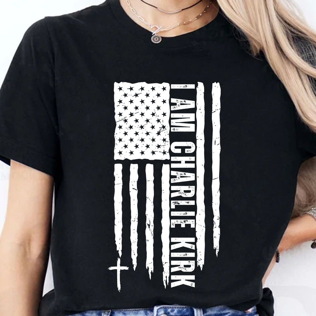 I Am Charlie Kirk Tee | Charlie Kirk Dark Shirt | Patriotic Faith Apparel | Human Rights Tee & Stand With Charlie Shirt 683032