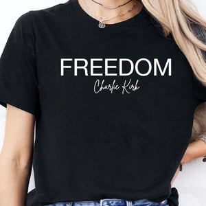 Charlie Kirk Freedom Shirt, Charlie Kirk Tee, Charlie Kirk Dark Shirt, Justice For Charlie Kirk T-Shirt 682861