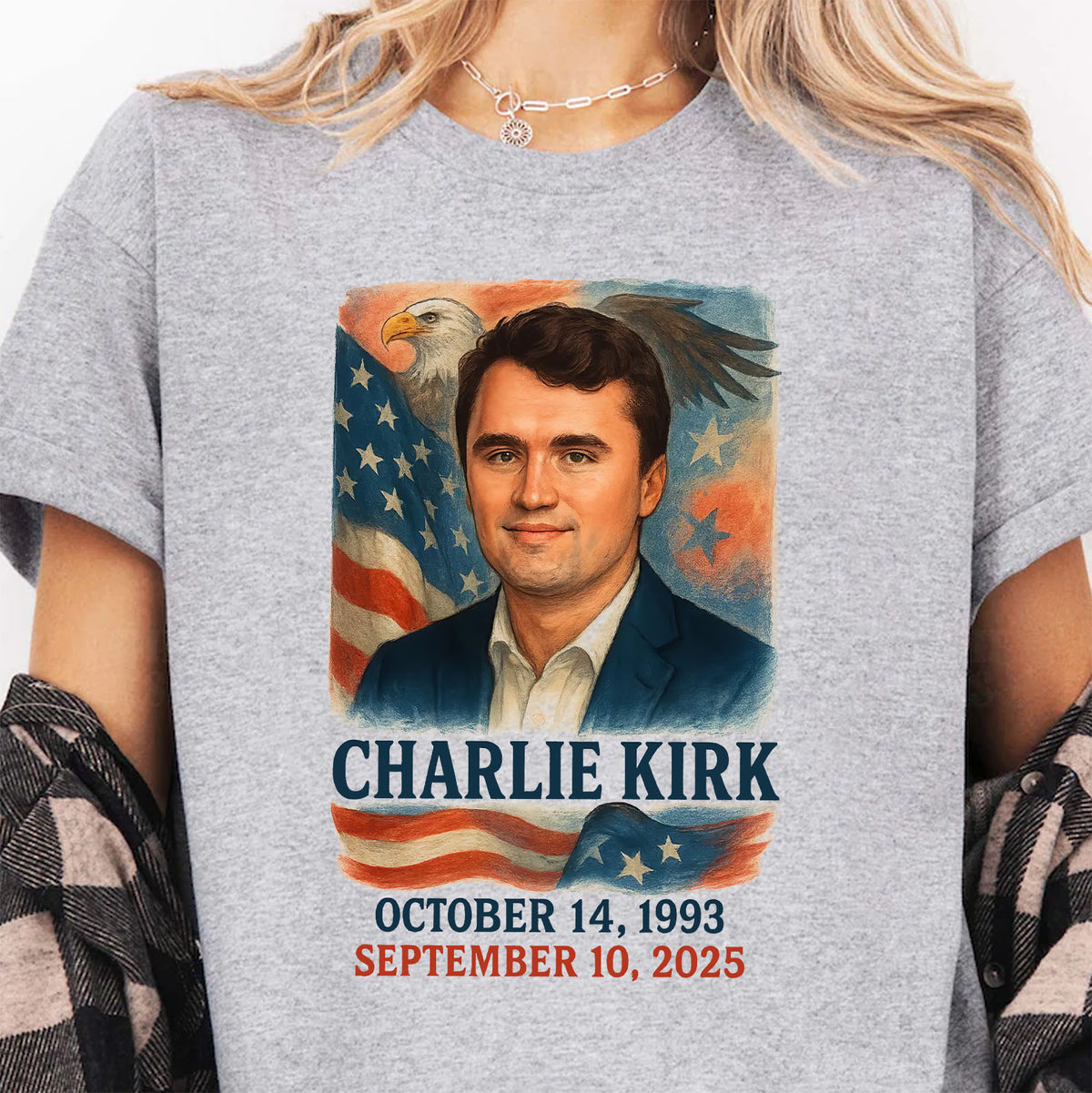 In Memory of Charlie Kirk Shirt | A True Patriot Memorial Tee | Human Rights T-Shirt | Conservative Free Speech Shirt 682841