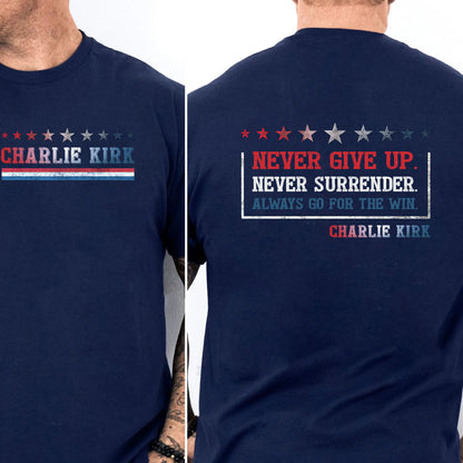 Charlie Kirk Memorial Shirt | A True Patriot Tribute Dark Shirt | Human Rights Free Speech Front & Back Shirt 682926