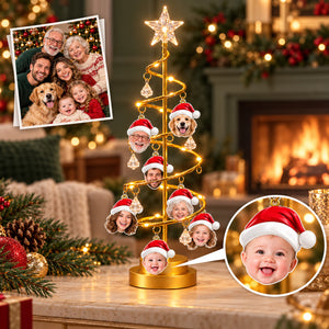 Custom Photo Family LED Tree Lights, Personalized Family Tree Christmas Decor 686587 WFD
