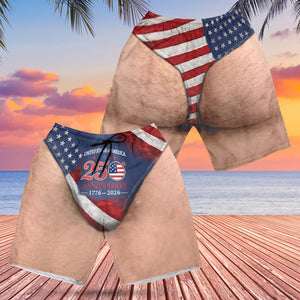 250 Years Patriotic Beach Shorts, USA Flag AOP Beach Shorts For Men, 4th Of July Independence Day Gift 685586