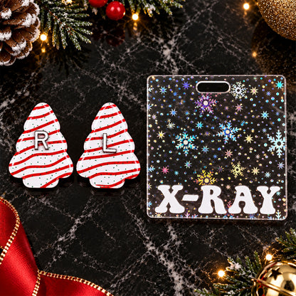 Personalized Christmas X-Ray Markers & Badge Buddy Set, Custom Initial Radiology Markers and Holiday Badge 686998-3 WFD