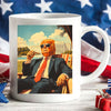 President Trump 47 Mug, Trump Sitting On A Deck Chair, Personalize Custom Mug With Trump Picture, Funny Donald Trump 681993 - GOP