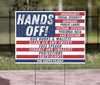 Personalized Hands Off Yard Sign – Custom 8647 Anti Trump, Anti MAGA Protest Sign for Democrats, Resist MAGA And Oligarchy 682208