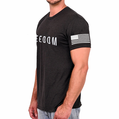 Freedom Charlie Kirk Shirt | Rest In Peace Charlie Kirk Shirt | Freedom on the Sleeve Left | Justice Charlie Kirk Memorial Shirt 683001