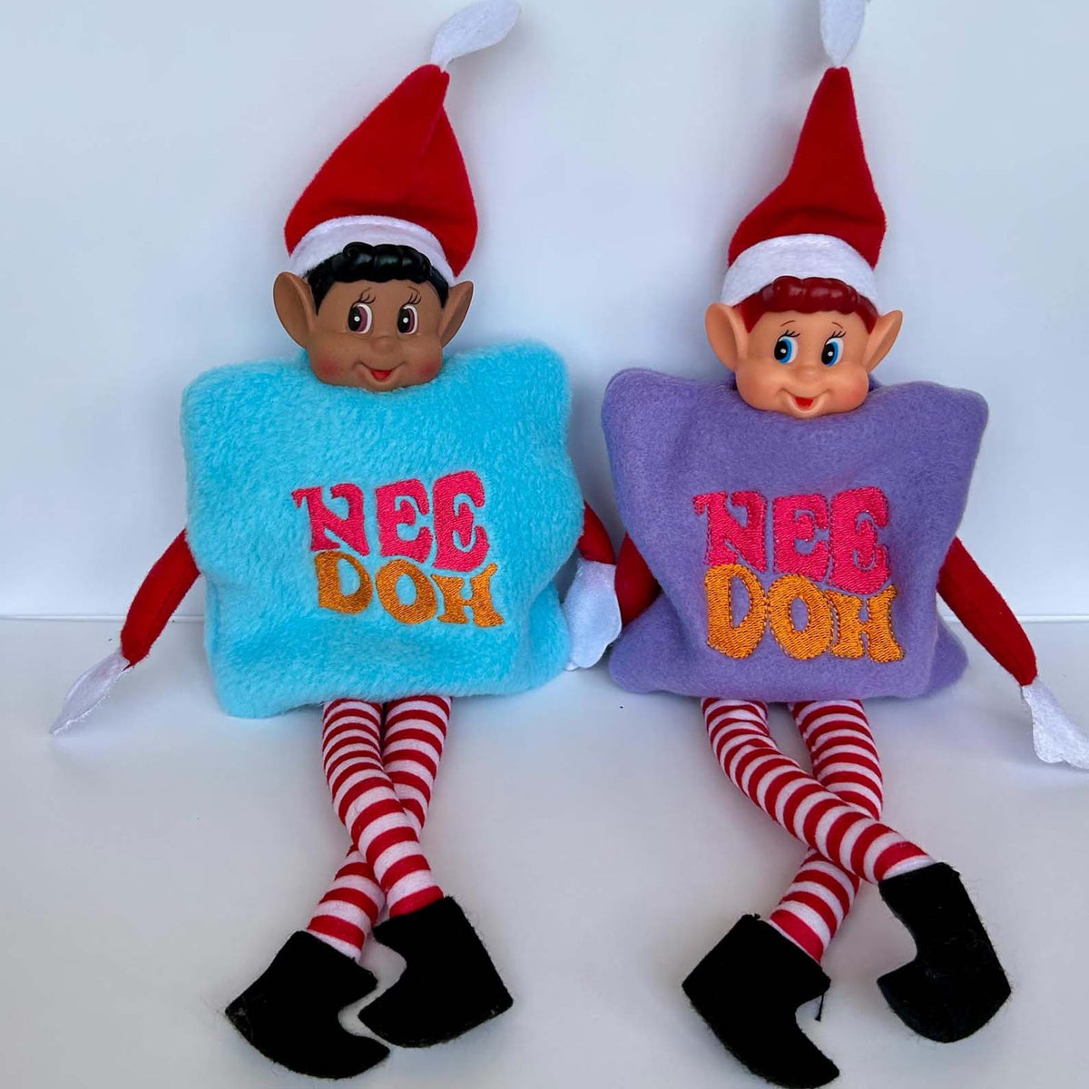 Christmas Elf Doll Embroidered NeeDoh Costume Sweater, Festive Holiday Clothes & Accessories for Elf Doll Props 686678 WFD