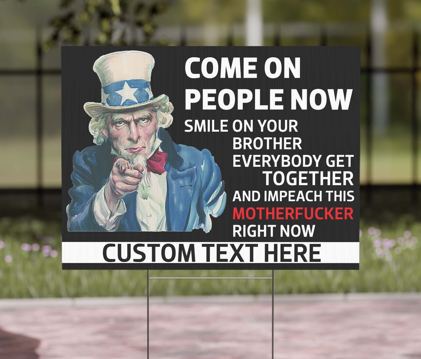 Impeach Trump Now Yard Sign – Personalized Anti Trump 8647 Political Lawn Display For Democrats And Anti MAGA Activists 682211