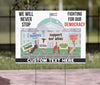 We Will Never Stop Fighting Yard Sign – Personalized 8647 Anti Trump Protest Lawn Sign, Custom Resist MAGA Political Display For Democrats 682220