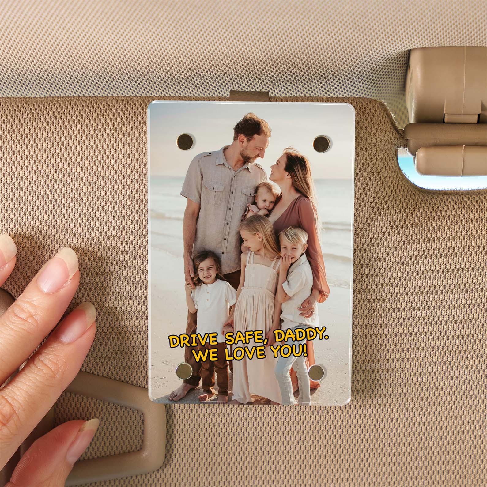 Drive Safe Custom Photo Car Visor Clip | Personalized Gift For Him | Car Photo Frame 683274