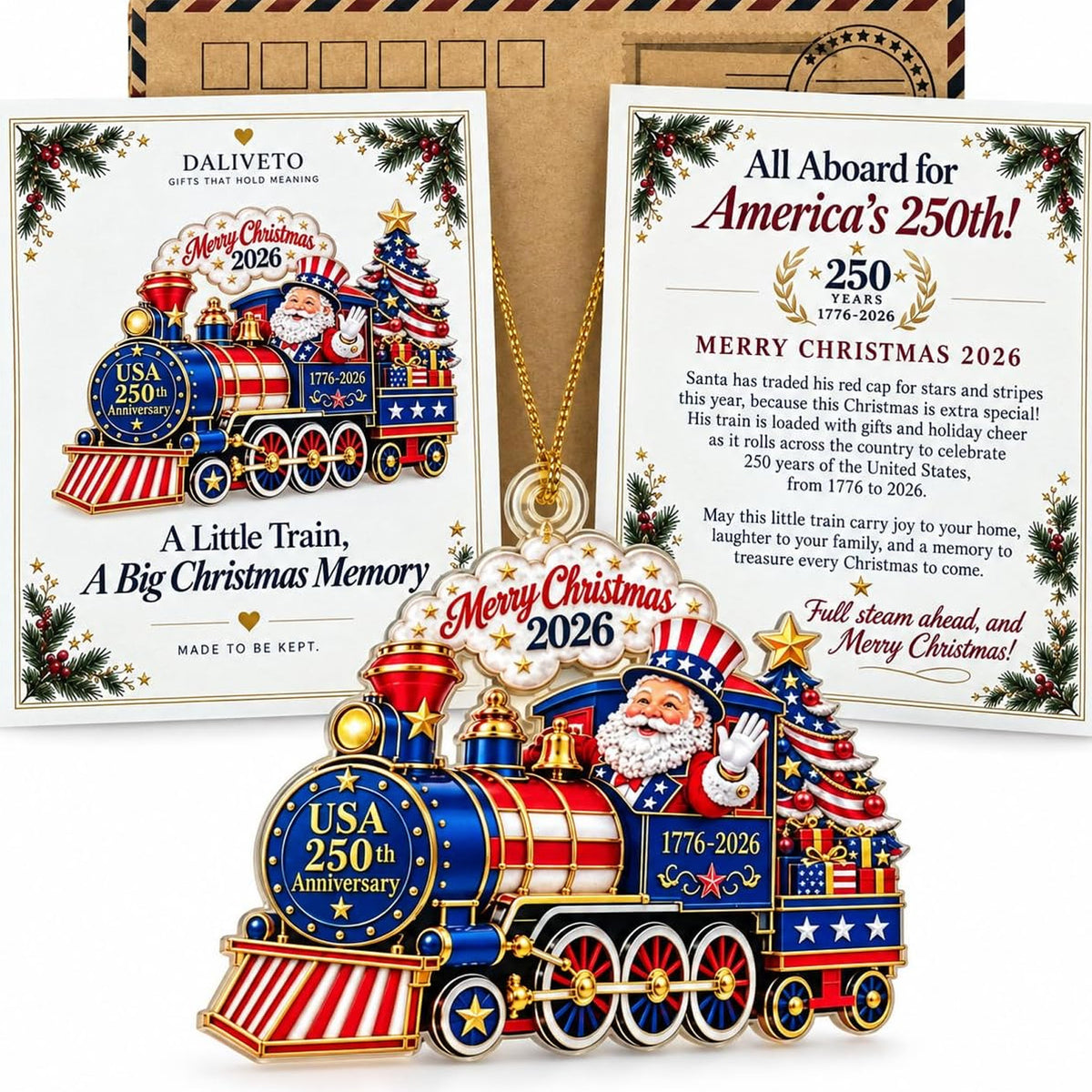 250 Years of Freedom Liberty Tree Christmas Acrylic Ornament 2026, 1776–2026 Semiquincentennial Patriotic Tree Hanging Keepsake, Historic USA Patriotic Gift 686727 WFD
