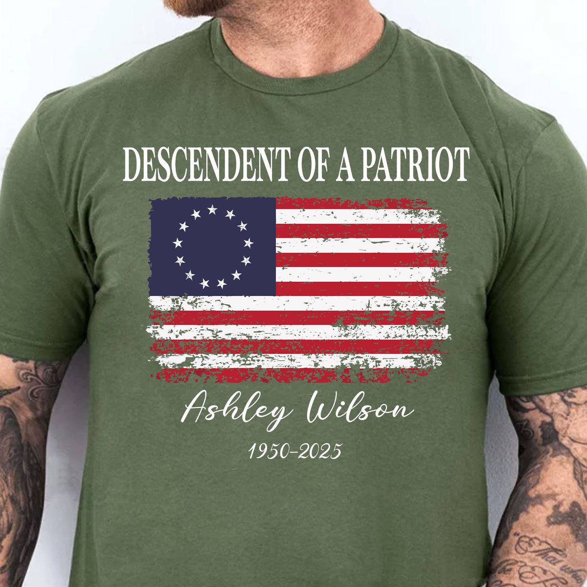 Personalized Descendent of A Patriot Dark Shirt | Happy 250th Birthday USA Shirt | Patriotic 4th Of July 1776 - 2026 T-Shirt | America 250th Anniversary | Independence Day Shirt 682742