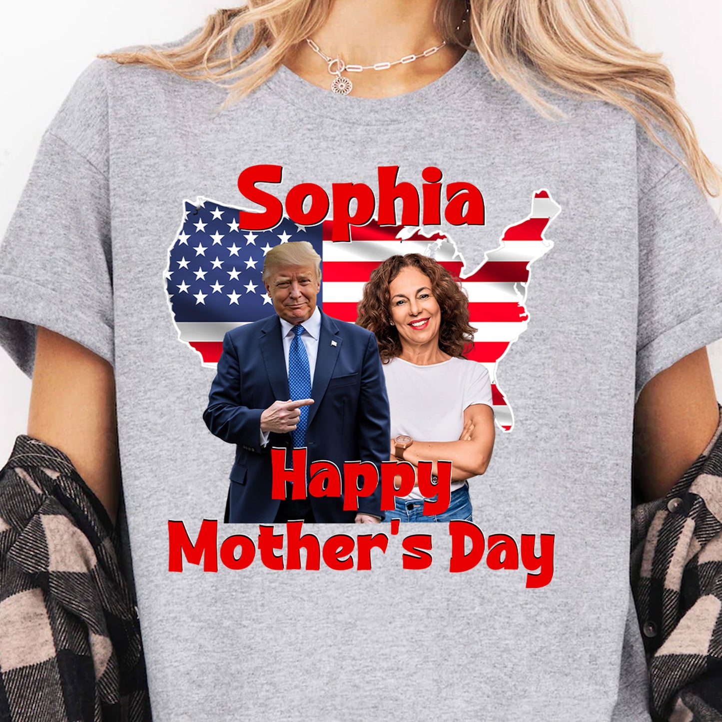My Mom With Donald Trump Custom Photo Shirt | Mother's Day Shirt | Mother's Day Gift Ideas 682017 - GOP