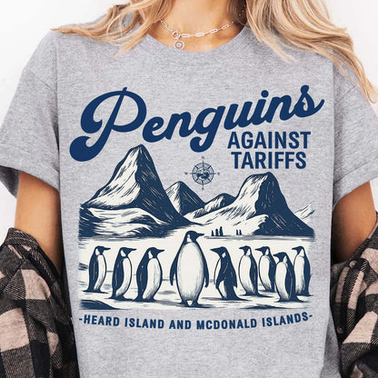 Penguins Against Tariffs Shirt – Funny 8647 Anti Trump Shirt, Resist Penguins Tariff Protest Bright T-Shirt, Anti MAGA Political Tee 682193