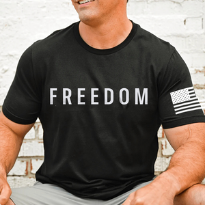 Freedom Charlie Kirk Shirt | Rest In Peace Charlie Kirk Shirt | Freedom on the Sleeve Left | Justice Charlie Kirk Memorial Shirt 683001
