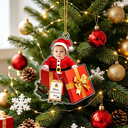 Custom Photo Baby Christmas Acrylic Ornament, Personalized Holiday Keepsake, Unique Xmas Gift for Baby Boy Girl 686723 WFD