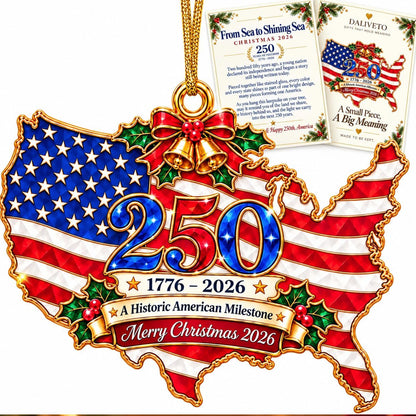 250 Years of Freedom Liberty Tree Christmas Acrylic Ornament 2026, 1776–2026 Semiquincentennial Patriotic Tree Hanging Keepsake, Historic USA Patriotic Gift 686727 WFD