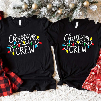 Christmas Crew Shirt, Matching Family Christmas T-Shirt, Xmas Lights Graphic Tee Gift for Women Men 686618 WFD