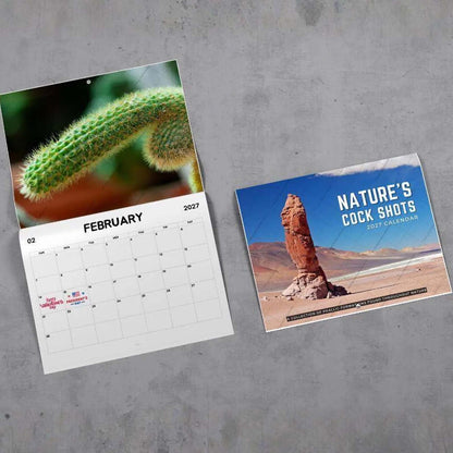 Funny 2027 Wall Calendar - Nature's Cock Shots Adult Prank Gift, Hilarious White Elephant & Secret Santa Gift Idea for Friends, Coworkers & Men 686698 WFD