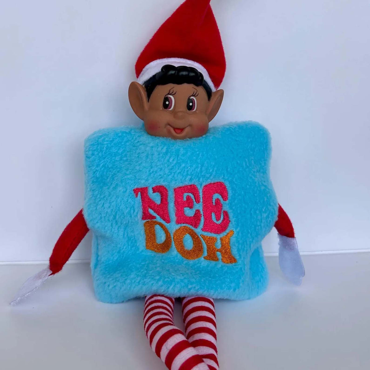 Christmas Elf Doll Embroidered NeeDoh Costume Sweater, Festive Holiday Clothes & Accessories for Elf Doll Props 686678 WFD