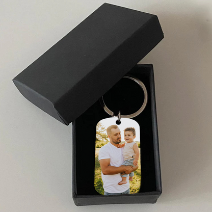 Personalized Best Dad By Par Golf Keychain – Custom Photo Keychain | Father's Day Gift, Golf Lover Gift for Him 682276