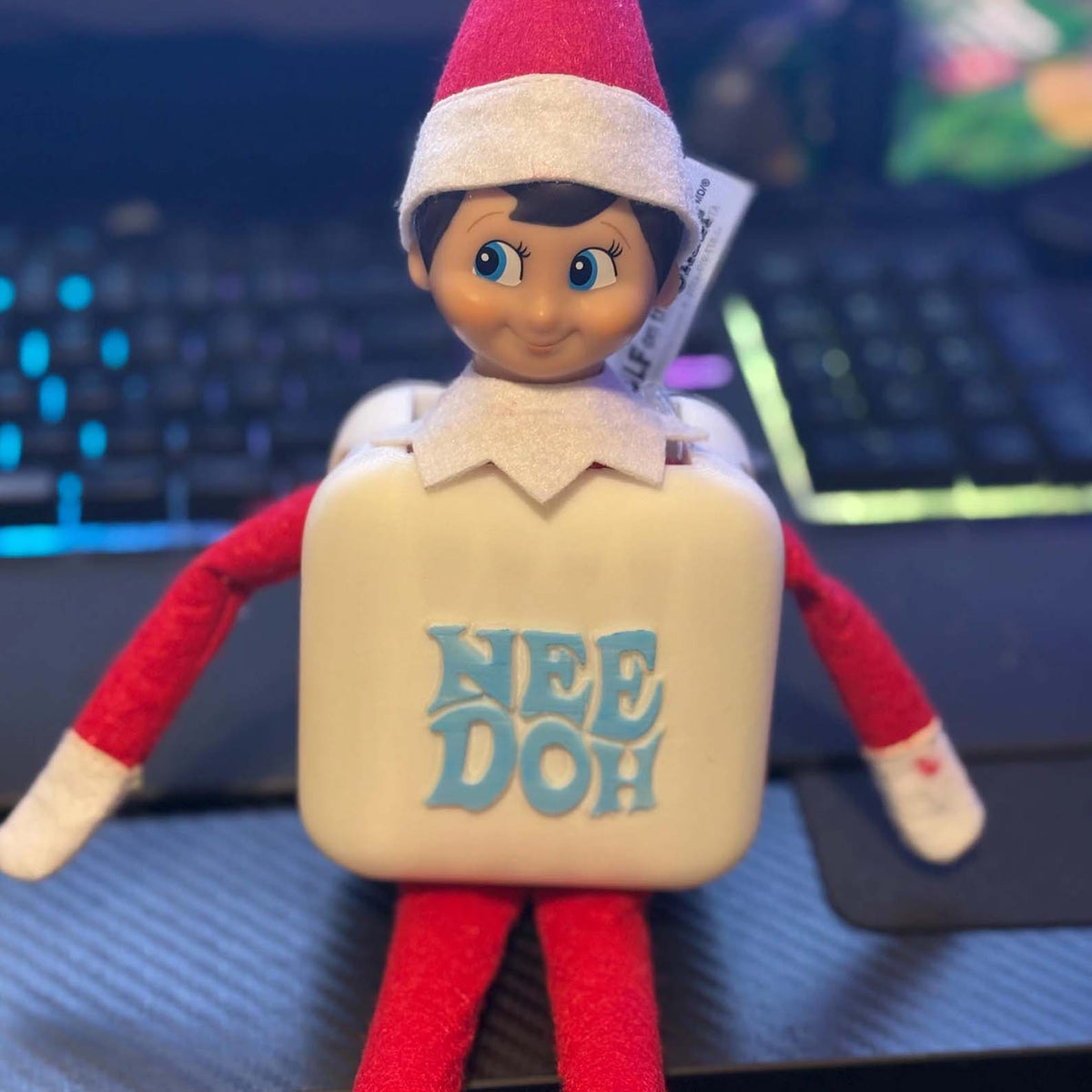 Christmas Elf Nice Cube Costume – Funny Holiday Doll Accessory 686675 WFD