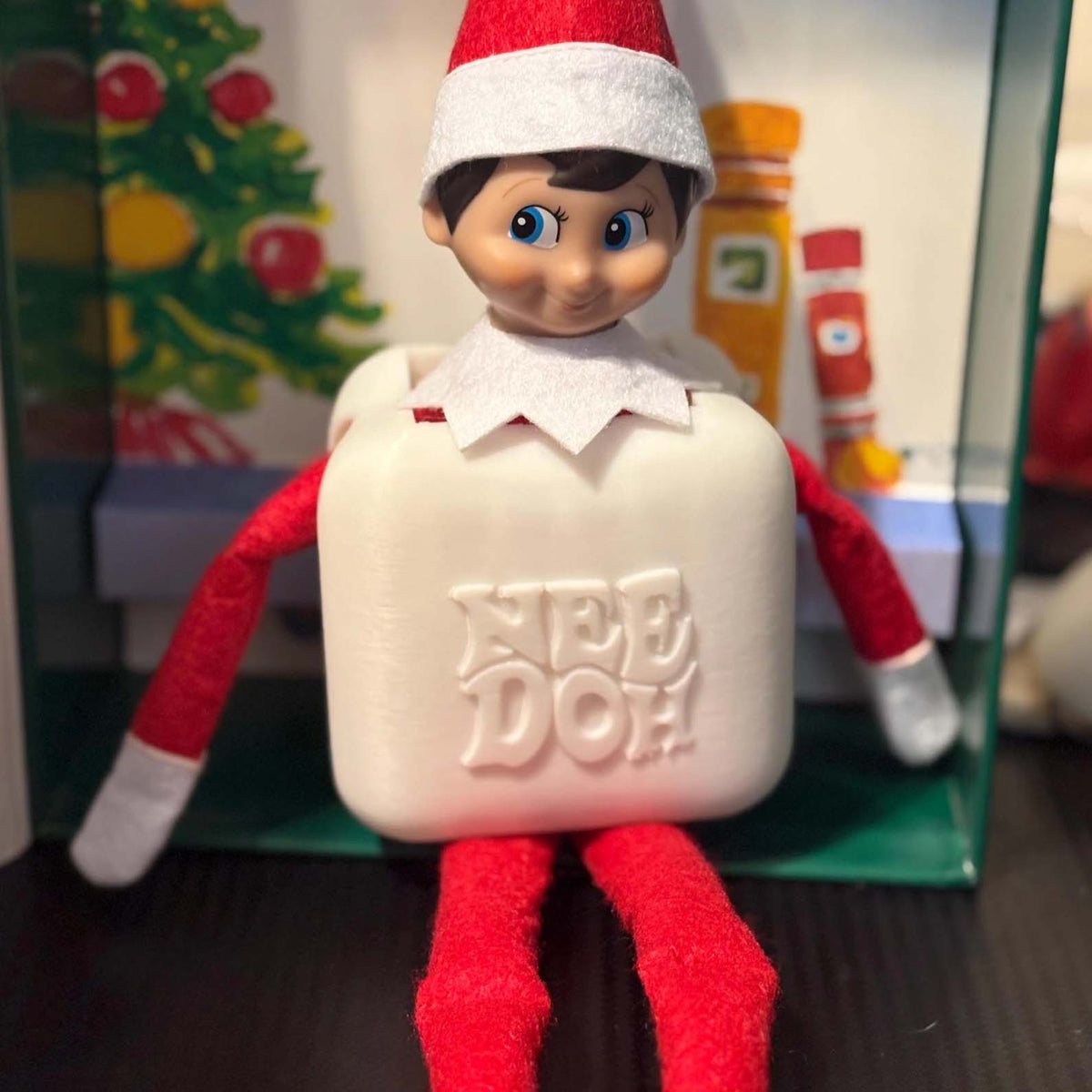 Christmas Elf Nice Cube Costume – Funny Holiday Doll Accessory 686675 WFD