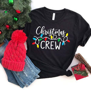 Christmas Crew Shirt, Matching Family Christmas T-Shirt, Xmas Lights Graphic Tee Gift for Women Men 686618