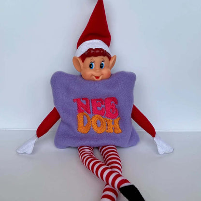 Christmas Elf Doll Embroidered NeeDoh Costume Sweater, Festive Holiday Clothes & Accessories for Elf Doll Props 686678 WFD