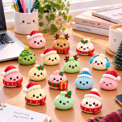 24 Days Christmas Advent Calendar, Cute Dumpling Mochi Squishy Fidget Toy Set, Holiday Party Favors & Stocking Stuffers Gifts 686651 WFD