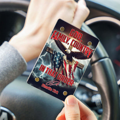 God Family Country In That Order Charlie Kirk Car Visor Clip, Freedom Christian Republican 683264