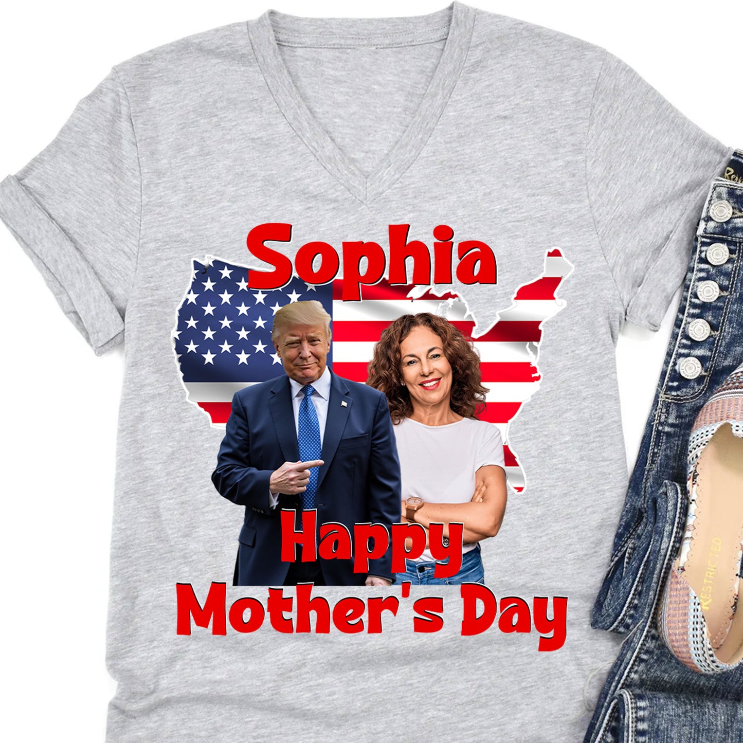My Mom With Donald Trump Custom Photo Shirt | Mother's Day Shirt | Mother's Day Gift Ideas 682017 - GOP