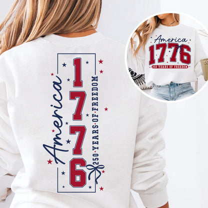 250 Years of Freedom Shirt | Patriotic America 1776–2026 Front & Back Shirt 684204