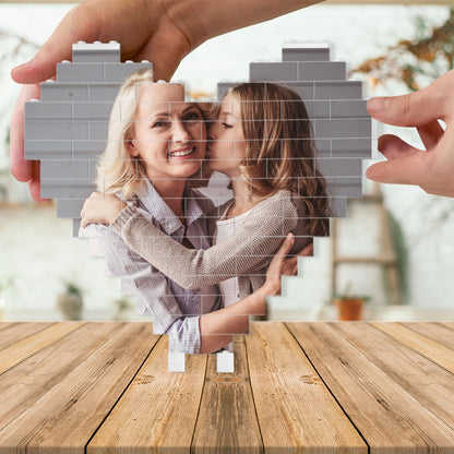 Custom Photo Building Brick Blocks | Mother's Day Gift | Personalized Gift For Mom | Heart Brick Blocks 684279