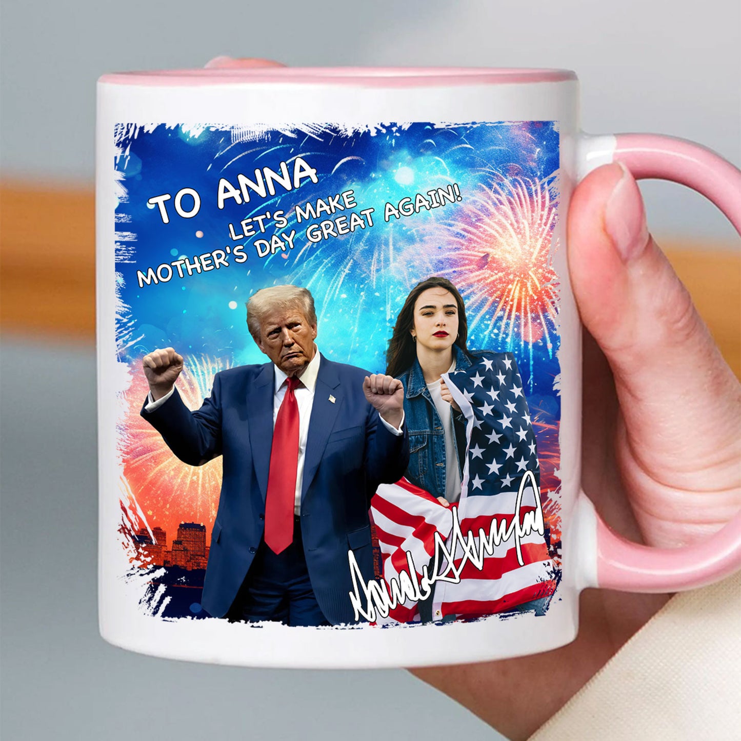 Photo With Donald Trump Custom Photo Mug, Birthday Mug, Funny Birthday Gifts, Trump 2025 Mug 682049 - GOP