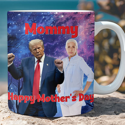 My Mom With Donald Trump Custom Photo Full Wrap Mug, Mother's Day Mug, Mother's Day Gift Ideas 682046 - GOP