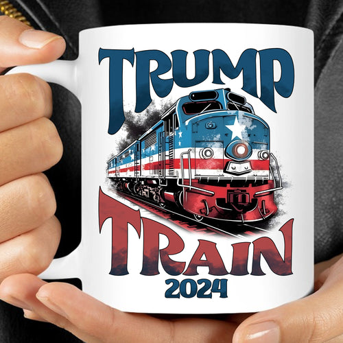Trump Train 2024 Mug | Donald Trump Homage Mug | Donald Trump Fan Mug T946 - GOP