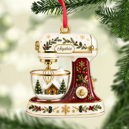 Personalized Christmas Baking Mixer Acrylic Ornament, Custom Name Kitchen Ornament, Baker Christmas Gift 686136