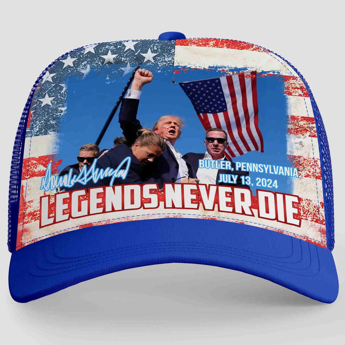 Legends Never Die | Trump Fight 2024 Cap | Trump Pennsylvania Rally | Trump Fight Trucker Cap Hat C1143 - GOP