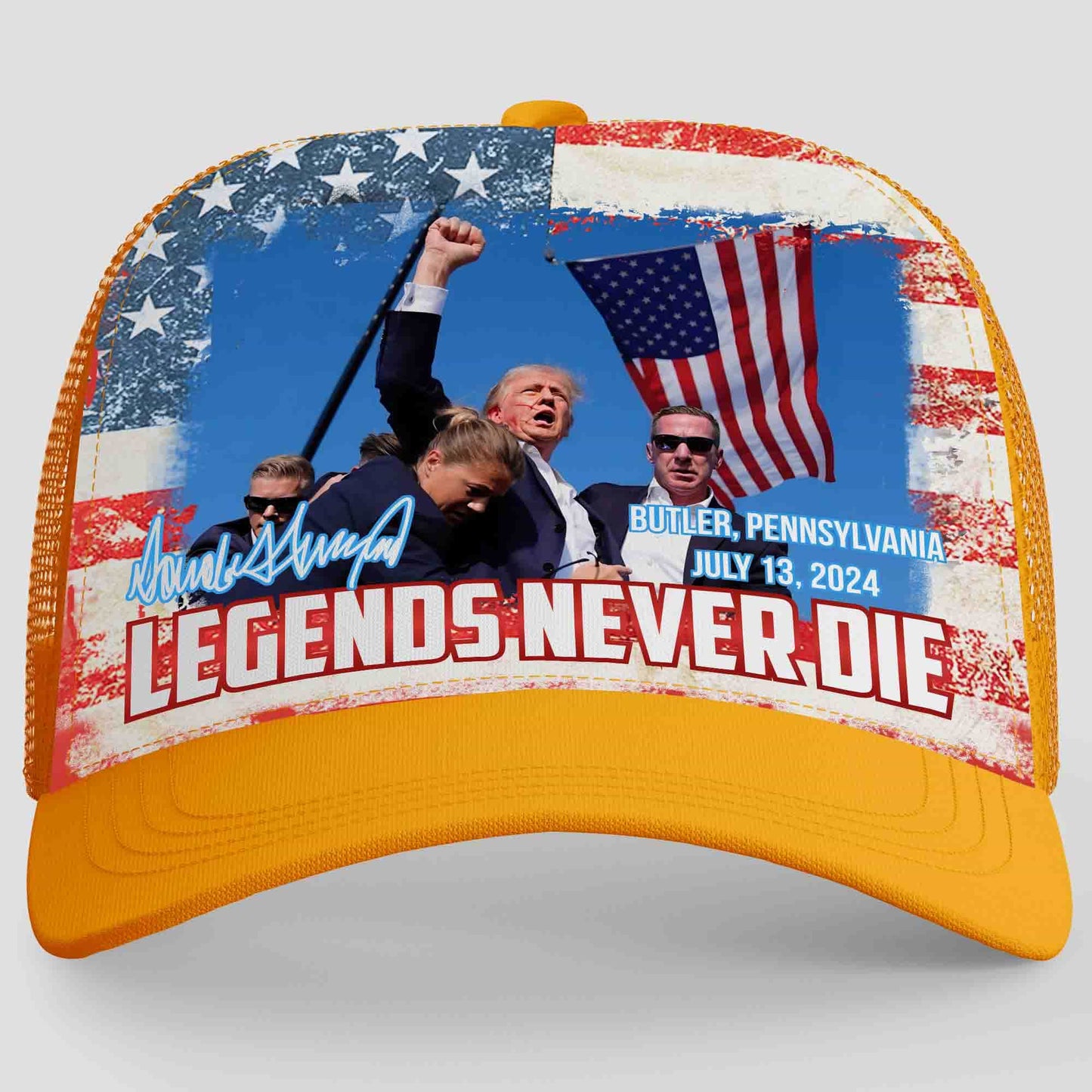 Legends Never Die | Trump Fight 2024 Cap | Trump Pennsylvania Rally | Trump Fight Trucker Cap Hat C1143 - GOP