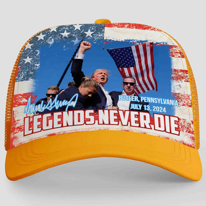 Legends Never Die | Trump Fight 2024 Cap | Trump Pennsylvania Rally | Trump Fight Trucker Cap Hat C1143 - GOP