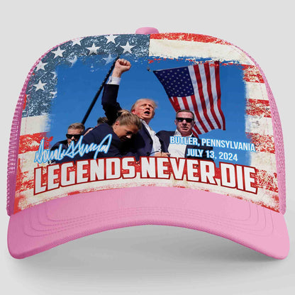 Legends Never Die | Trump Fight 2024 Cap | Trump Pennsylvania Rally | Trump Fight Trucker Cap Hat C1143 - GOP