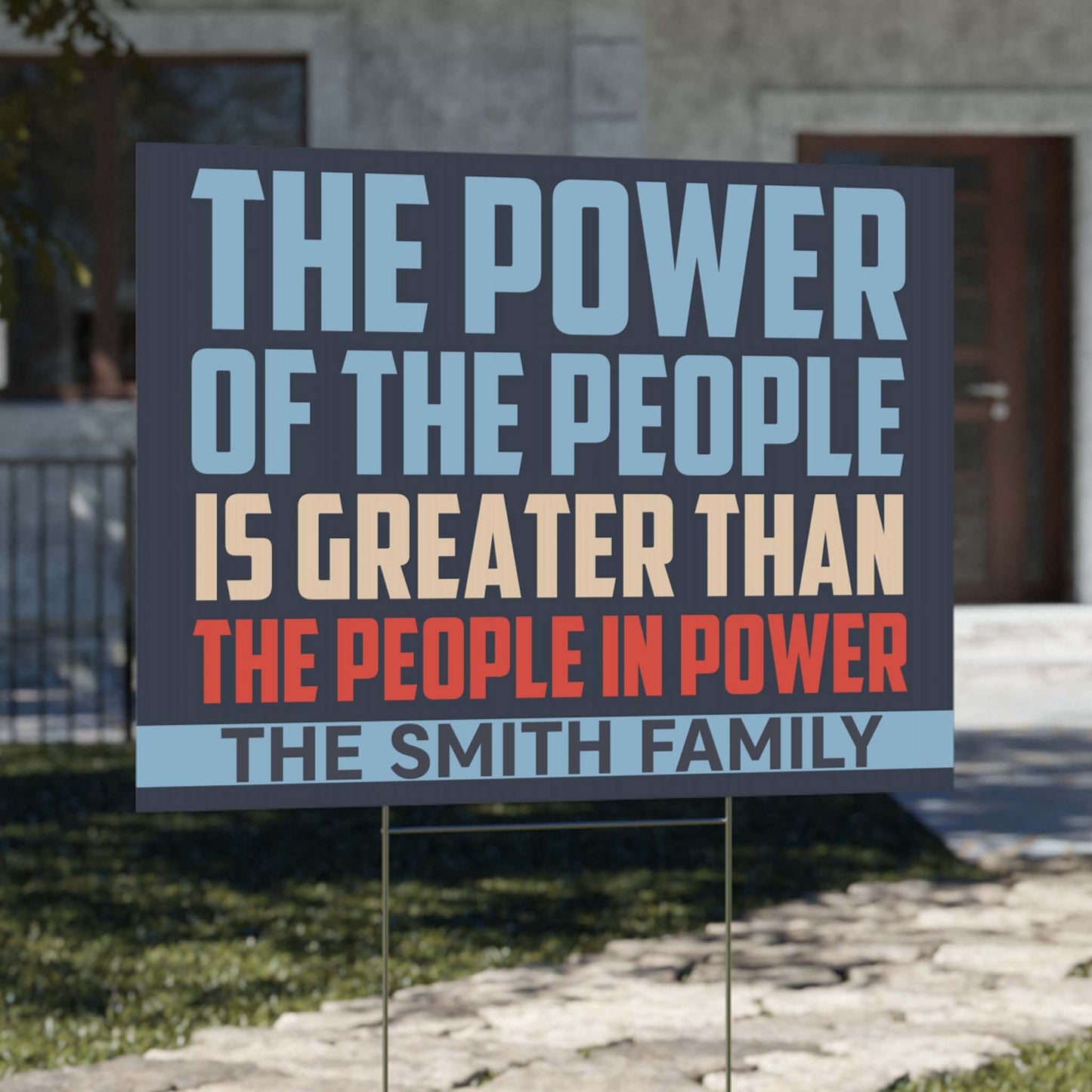 The Power Of The People Yard Sign – Personalized 8647 Anti Trump Protest Lawn Display, Custom Political Message Sign 682198
