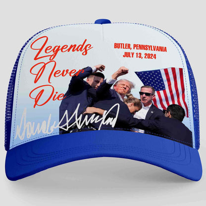 Legends Never Die | Trump Fight 2024 Cap | Trump Pennsylvania Rally | Trump Fight Trucker Cap Hat C1139 - GOP