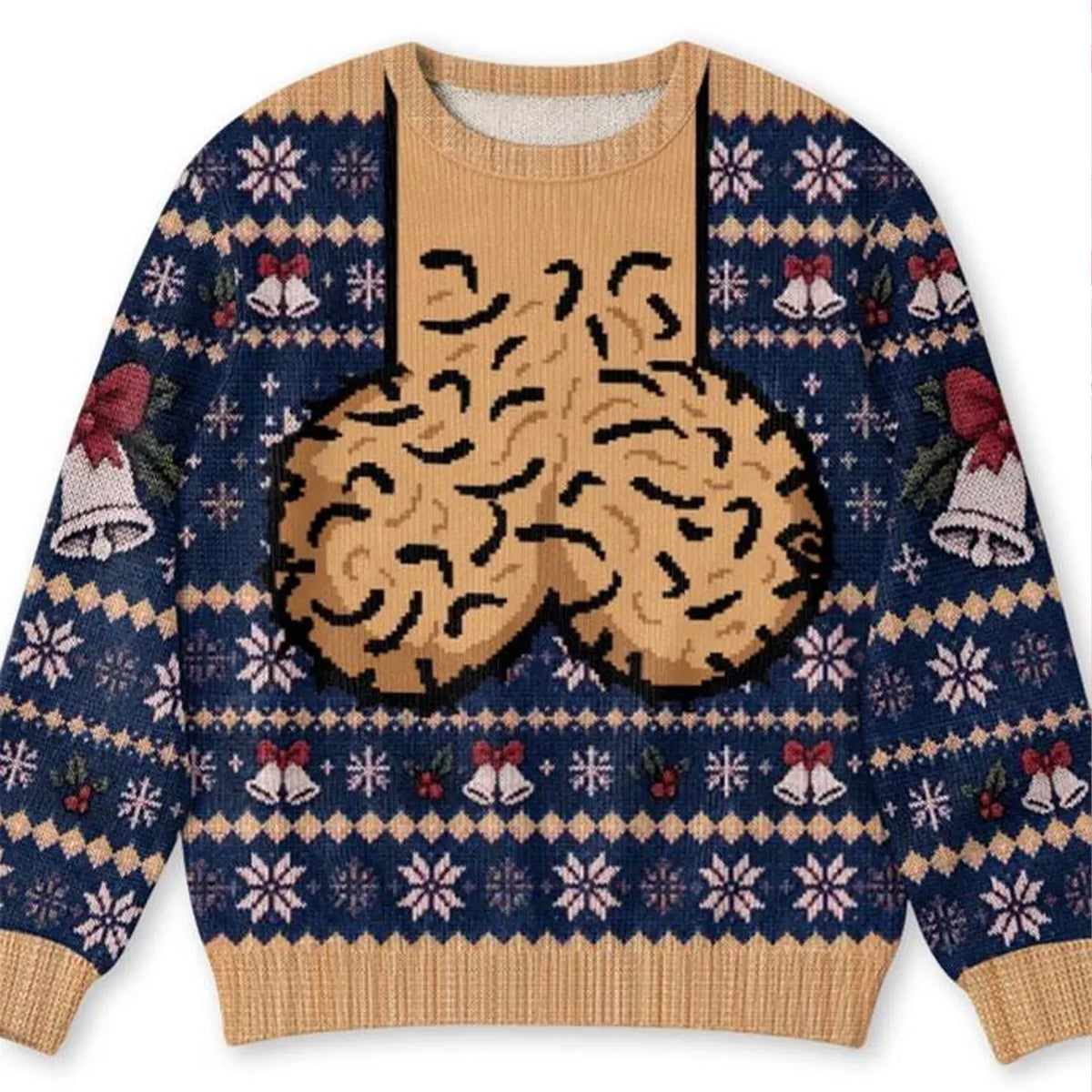 Personalized Jingle Balls Christmas AOP Sweatshirt, Funny Ugly Sweater Gift for Men, Husband Dad 686276 WFD